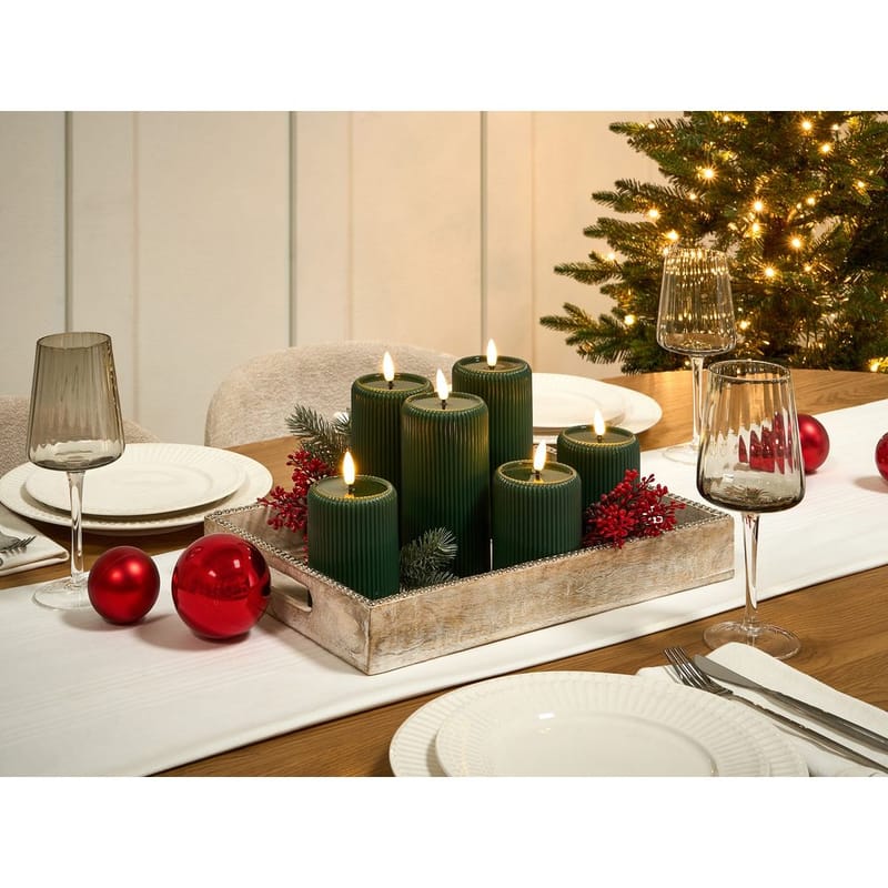 LED-kynttilä Noisette Setti 6 kpl - Vihreä - Sisustustuotteet - Kynttilä & tuoksut - Steariinikynttilä - Kruunukynttilä & antiikkikynttilä