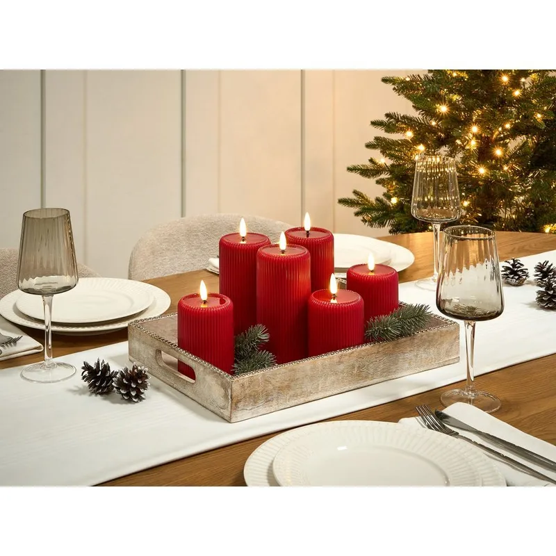 LED-kynttilä Noisette Setti 6 kpl - Punainen - Sisustustuotteet - Joulukoristeet & juhlakoristeet - Joulukoristeet - Joulukynttilä