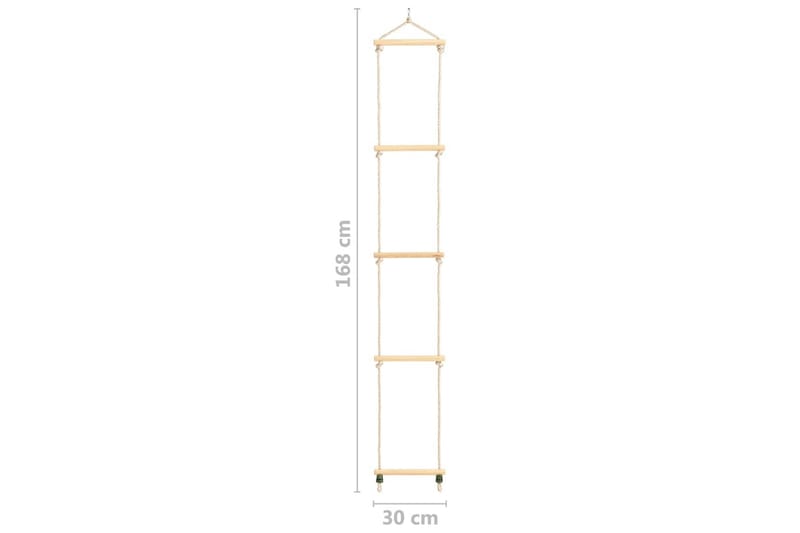 Lasten köysitikkaat täyspuu ja PE 30x168 cm - Sisustustuotteet - Lastenhuoneen sisustus - Lastenhuoneen koristeet
