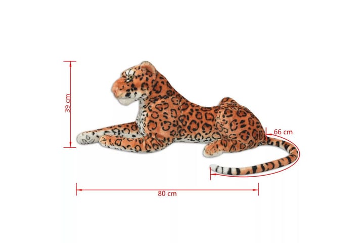 Leopardi pehmolelu Ruskea XXL - Ruskea - Vauvan lelut - Lastenhuoneen koristeet