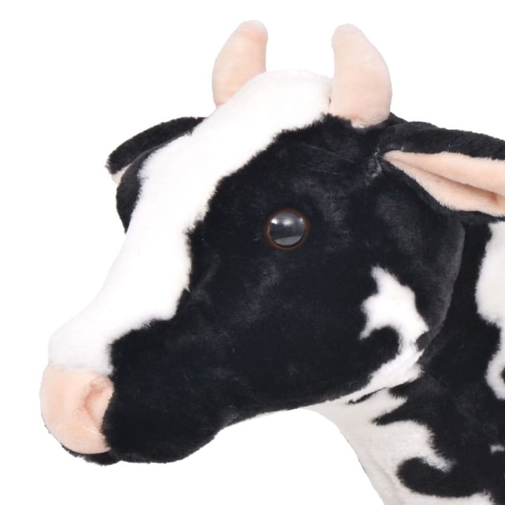 Seisova pehmolelu lehmä musta ja valkoinen XXL - Musta - Lastenhuoneen koristeet - Pehmolelut