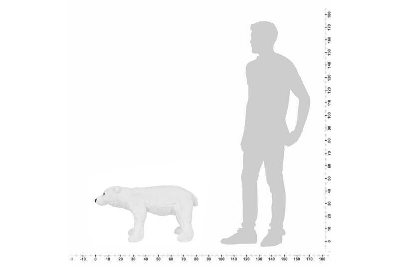 Seisova pehmolelu jääkarhu valkoinen XXL - Valkoinen - Pehmolelut - Lastenhuoneen koristeet