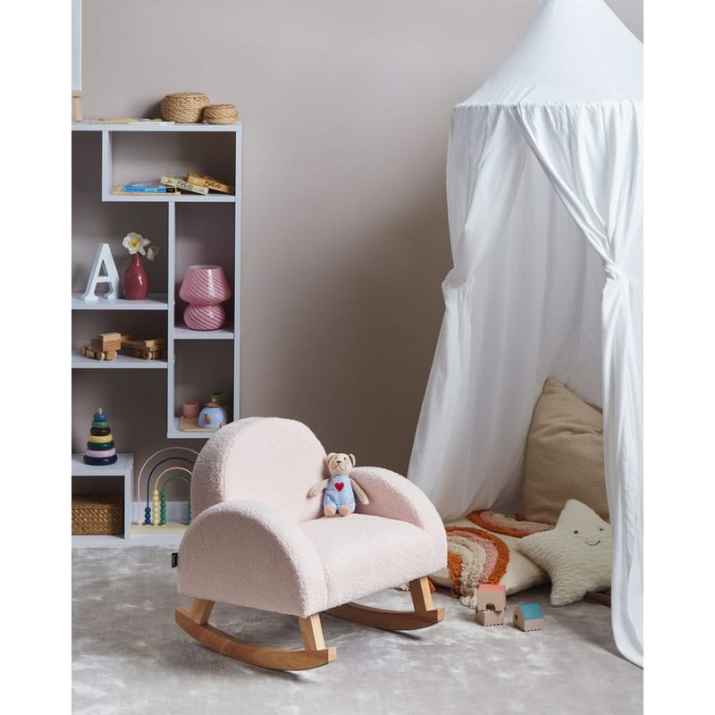 Keinutuoli Hug - Vaaleanpunainen, Vaalea puu - Sisustustuotteet - Lastenhuoneen sisustus - Lelut - Keinuhevonen
