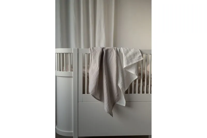 Muslinwrap 2-Pakkaus - Valkoinen/Harmaa (70 x 70 cm) - Kodintekstiilit & matot - Tyyny & torkkupeitto - Torkkupeitto & viltti - Sherpapeitto