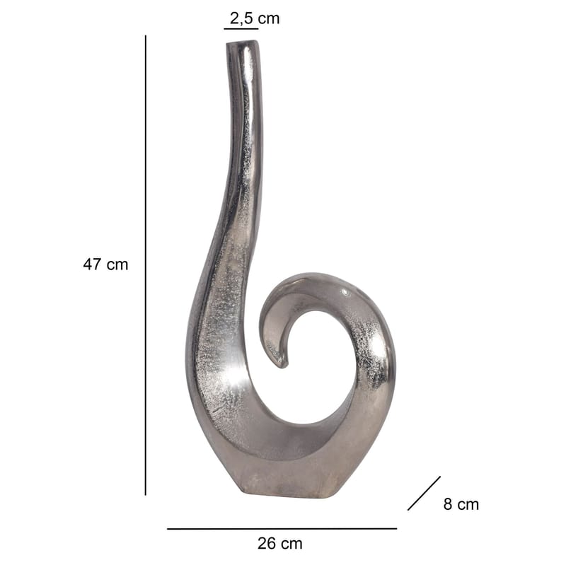Dalara-maljakko 47 cm - Hopeanvärinen - Sisustustuotteet - Maljakko