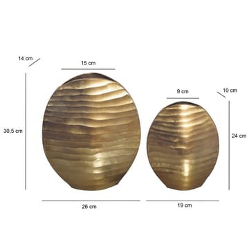 Dalira-maljakko 31 cm, 2 kpl setti - Kullanvärinen - Sisustustuotteet - Maljakko