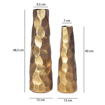Daluna-maljakko 49 cm, 2 kpl setti - Kullanvärinen - Sisustustuotteet - Maljakko - Maljakko sylinteri