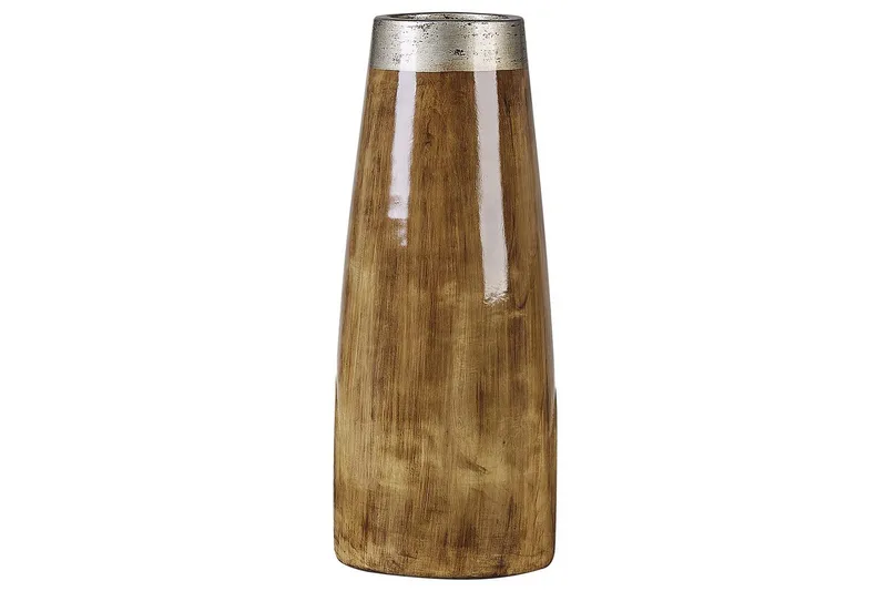 Dekorationsvas Beliani Cyrene Dark colored wood||Silver, undefined