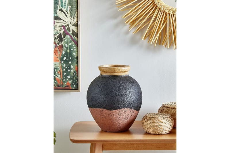 Dekorationsvas Beliani Daulis Black||Pink||GOLD - Sisustustuotteet - Maljakko