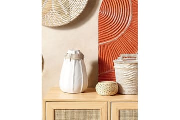 Dekorationsvas Beliani Kampar White||Beige - Sisustustuotteet - Maljakko