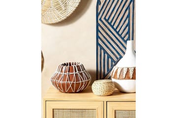 Dekorationsvas Beliani Kluet Brown||Beige - Sisustustuotteet - Maljakko