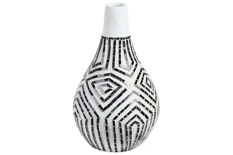 Dekorationsvas Beliani Ombilin White||Black, undefined