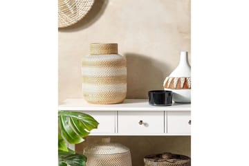 Dekorationsvas Beliani Renun White||Nature||Beige - Sisustustuotteet - Maljakko