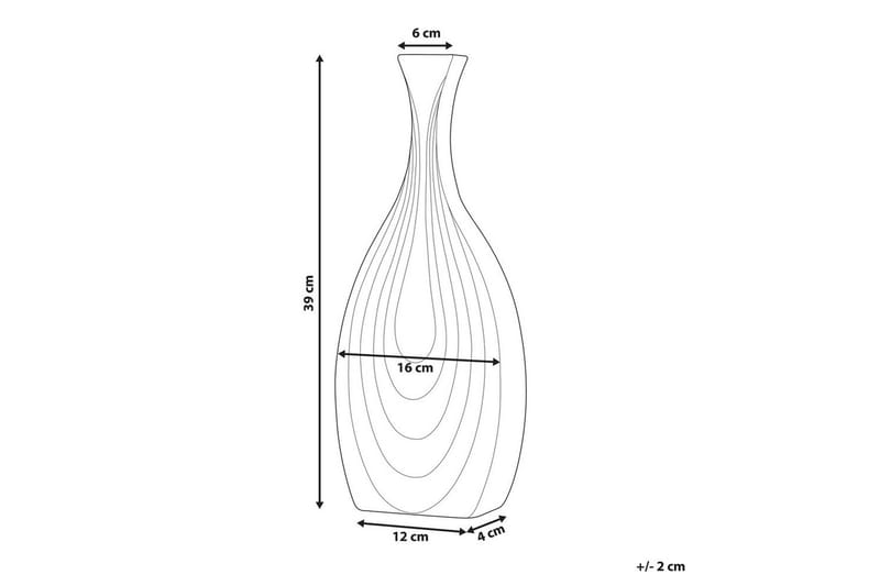 Dekorationsvas Beliani Thapsus Svart, 16x4x39 cm Black - Sisustustuotteet - Maljakko