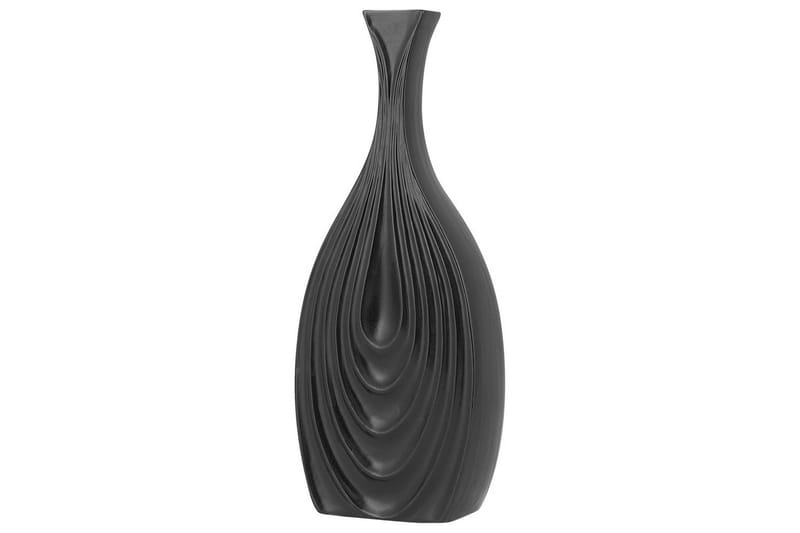 Dekorationsvas Beliani Thapsus Svart, 16x4x39 cm Black - Sisustustuotteet - Maljakko