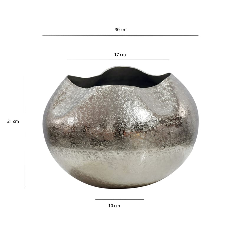Harvik pöytämaljakko 30 cm alumiinia - hopea - Sisustustuotteet - Maljakko