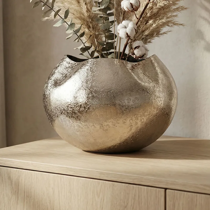 Harvik pöytämaljakko 30 cm alumiinia - hopea - Sisustustuotteet - Maljakko