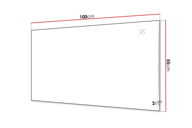 Agawal Seinälle ripustettava Peili Suorakulmainen 100 cm - Ruskea - Sisustustuotteet - Peili