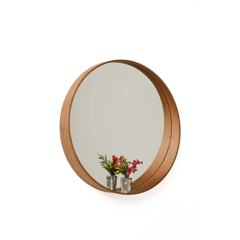 Aldrosin seinäkiinnitteinen peili Pyöreä 80 cm - Valkoinen - Sisustustuotteet - Peili