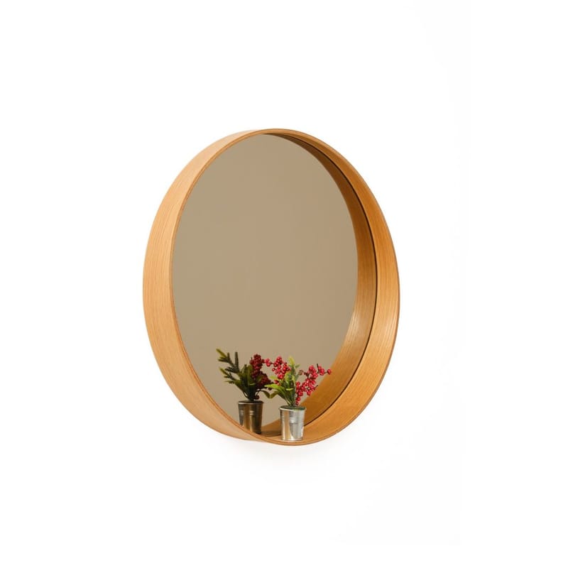 Aldrosin seinäkiinnitteinen peili Pyöreä 60 cm - Valkoinen - Sisustustuotteet - Peili