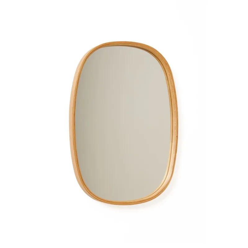 Aranfield seinäkiinnitteinen peili Suorakulmainen 38 cm, Ruskea/Valkoinen