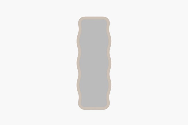 Aror Seinään kiinnitettävä Peili Suorakulmainen 50 cm - Beige - Sisustustuotteet - Peili