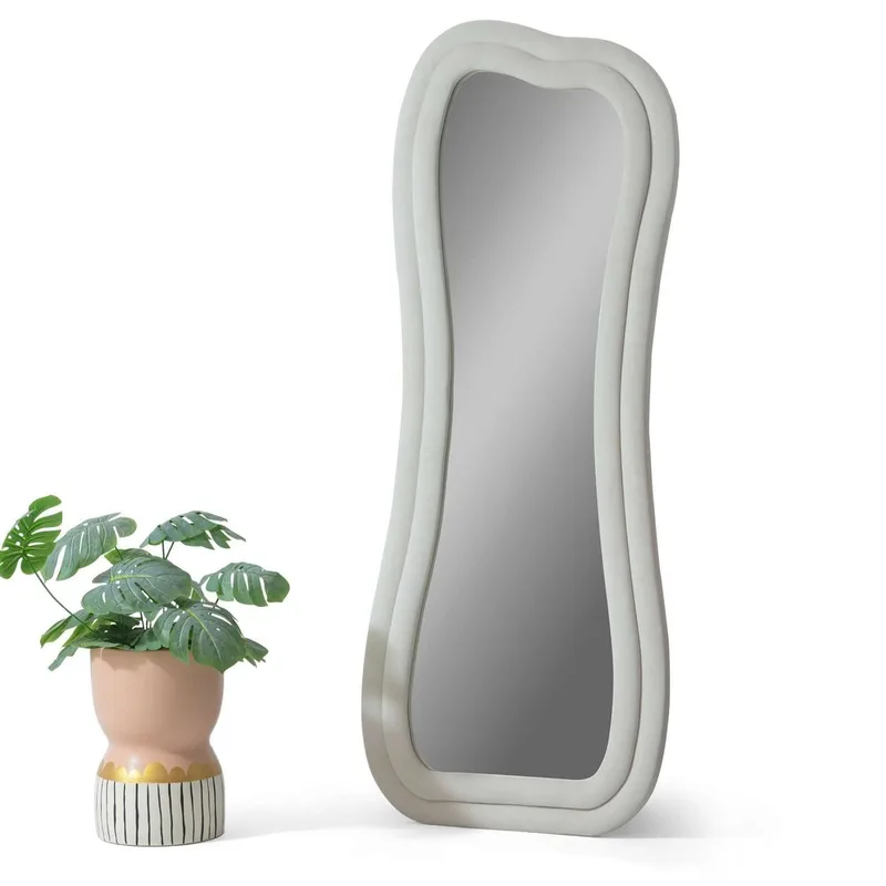 Bordentown Lattiapeili 65 x 170 cm - Kermanvalkoinen - Sisustustuotteet - Peili - Lattiapeili