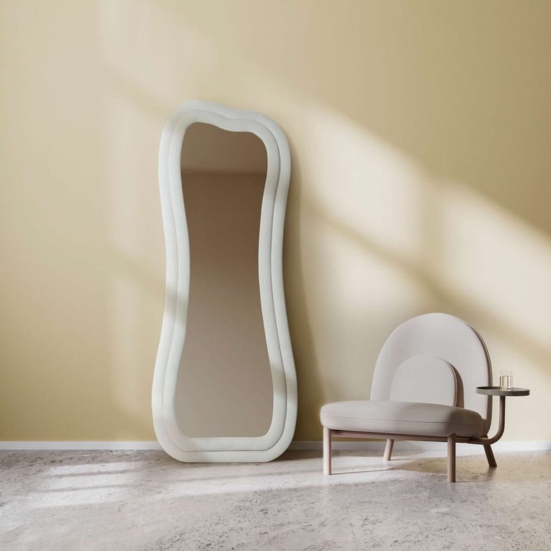 Bordentown Lattiapeili 65 x 170 cm - Kermanvalkoinen - Sisustustuotteet - Peili - Lattiapeili