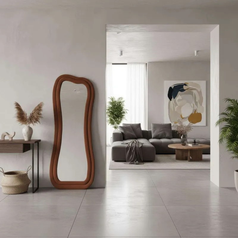 Bordentown Lattiapeili 65 x 170 cm - Punainen - Sisustustuotteet - Peili - Lattiapeili