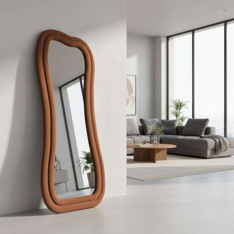 Bordentown Lattiapeili 65 x 170 cm - Punainen - Sisustustuotteet - Peili - Lattiapeili