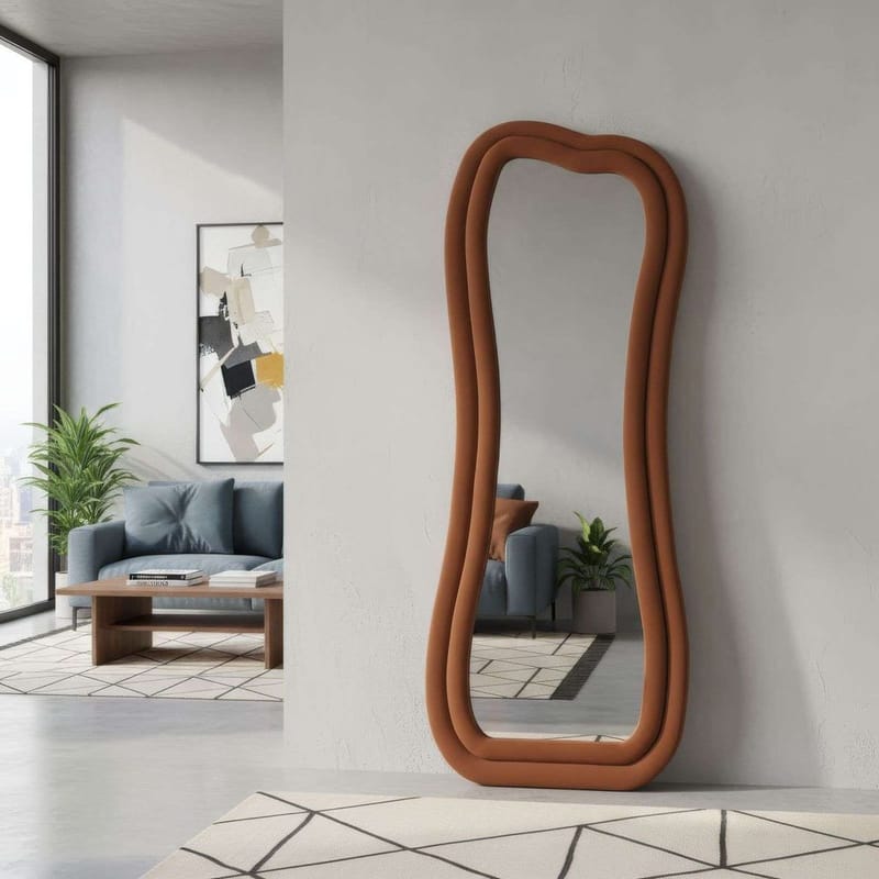 Bordentown Lattiapeili 65 x 170 cm - Punainen - Sisustustuotteet - Peili - Lattiapeili