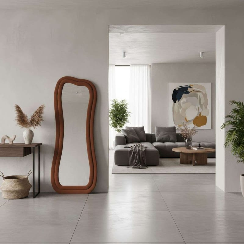 Bordentown Lattiapeili 65 x 170 cm - Punainen - Sisustustuotteet - Peili - Lattiapeili