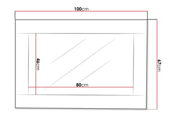 Cezar Spegel 100x2x44 cm Ek - Sisustustuotteet - Peili