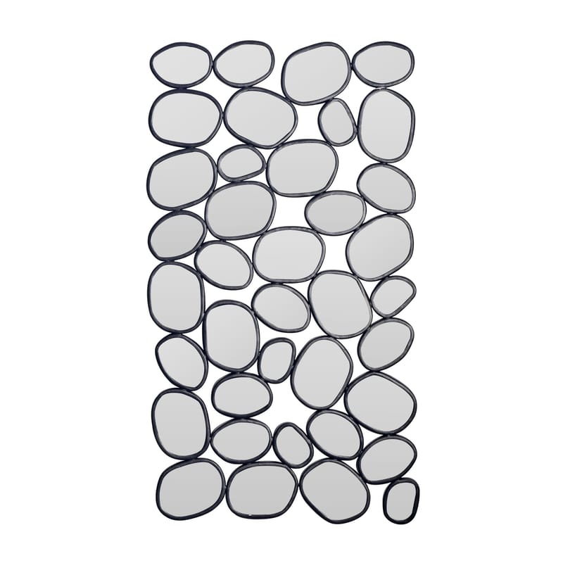 Corano Seinäpeili 56x99 cm Orgaaninen Epäsymmetrinen - Musta ja hopeanvärinen - Sisustustuotteet - Peili