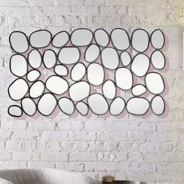 Corano Seinäpeili 56x99 cm Orgaaninen Epäsymmetrinen - Musta ja hopeanvärinen - Sisustustuotteet - Peili
