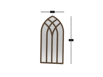 Delvi lattiapeili 90x180 cm - Ruskea - Sisustustuotteet - Peili - Lattiapeili