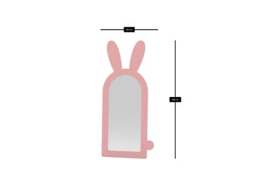Devik lattiapeili 180 cm - Vaaleanpunainen - Sisustustuotteet - Peili - Lattiapeili