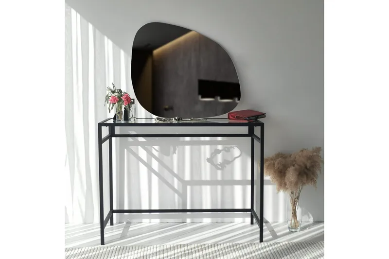 Epäsymmetrinen Peili 67x85 cm - Musta - Sisustustuotteet - Peili