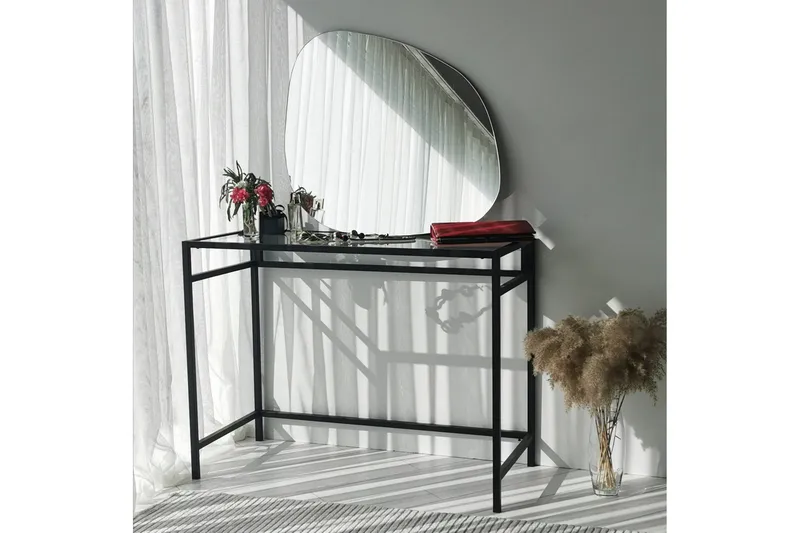 Epäsymmetrinen Peili 67x85 cm - Musta - Sisustustuotteet - Peili