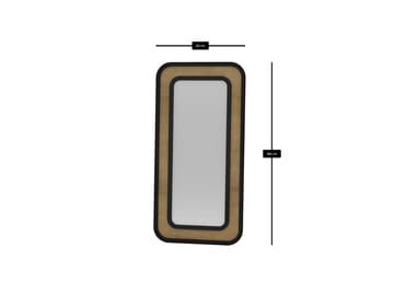 Estevan lattiapeili 90x180 cm - Musta - Sisustustuotteet - Peili - Lattiapeili
