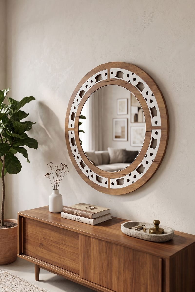 Decorative Wooden Mirror Homitis - Sisustustuotteet - Peili - Eteispeili