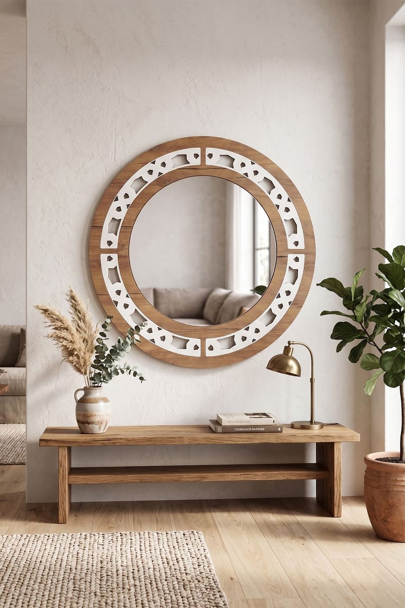Decorative Wooden Mirror Homitis - Sisustustuotteet - Peili - Eteispeili