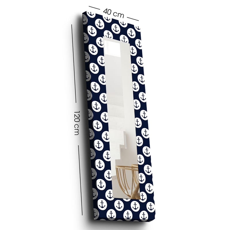 Koristepeili 40x120 cm - Monivärinen - Sisustustuotteet - Peili - Eteispeili