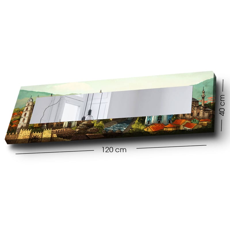 Koristepeili 40x120 cm - Monivärinen - Sisustustuotteet - Peili - Eteispeili