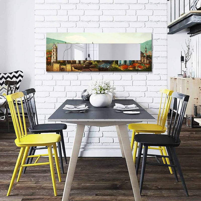 Koristepeili 40x120 cm - Monivärinen - Sisustustuotteet - Peili - Eteispeili