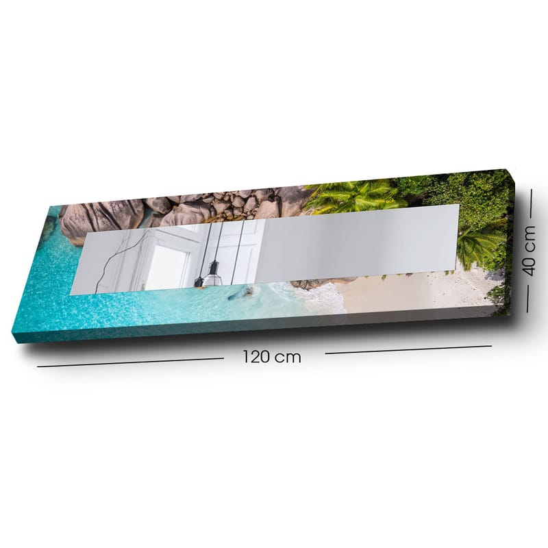 Koristepeili 40x120 cm - Monivärinen - Sisustustuotteet - Peili - Eteispeili