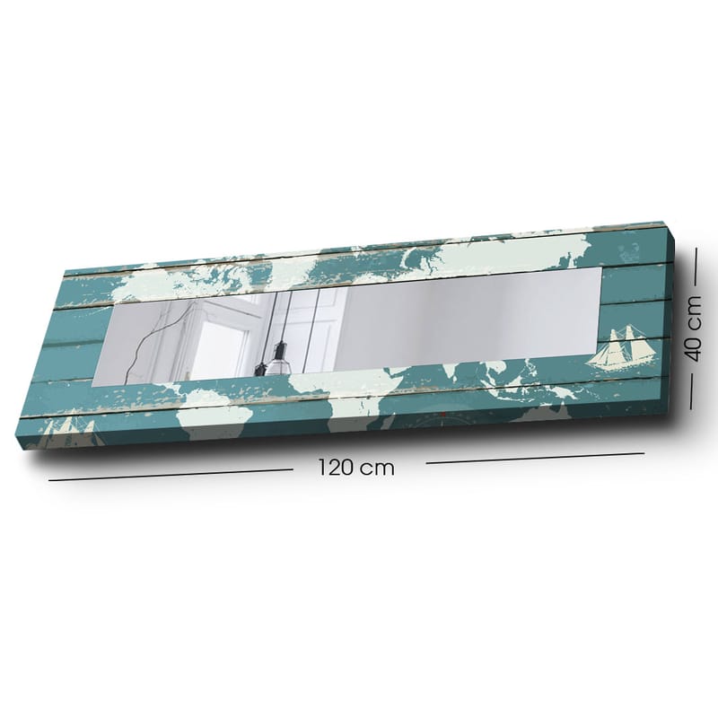 Koristepeili 40x120 cm - Monivärinen - Sisustustuotteet - Peili - Eteispeili