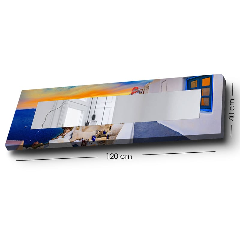Koristepeili 40x120 cm - Monivärinen - Sisustustuotteet - Peili - Eteispeili