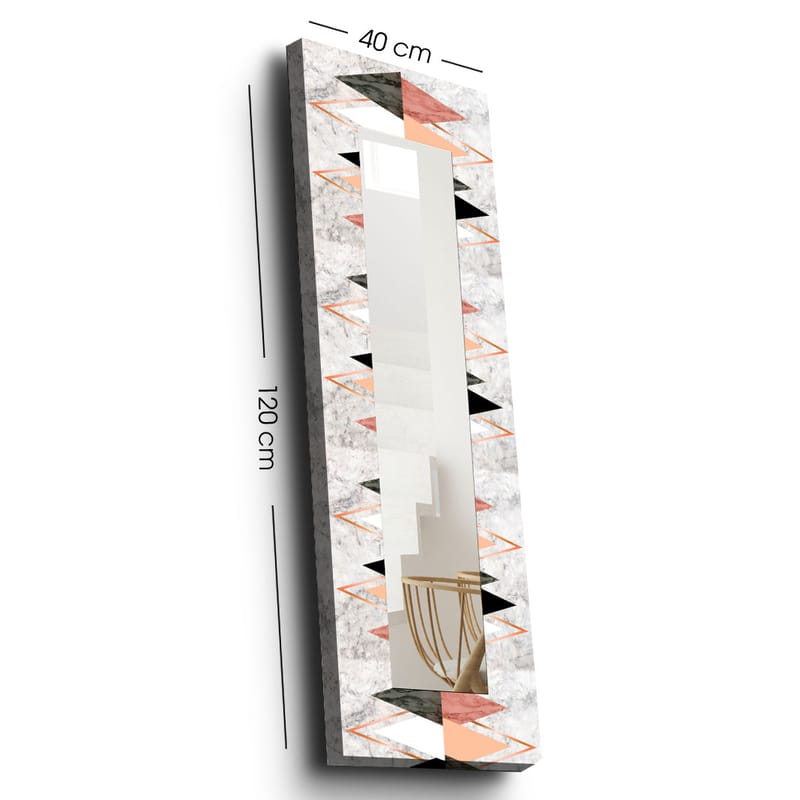 Koristepeili 40x120 cm - Monivärinen - Sisustustuotteet - Peili - Eteispeili