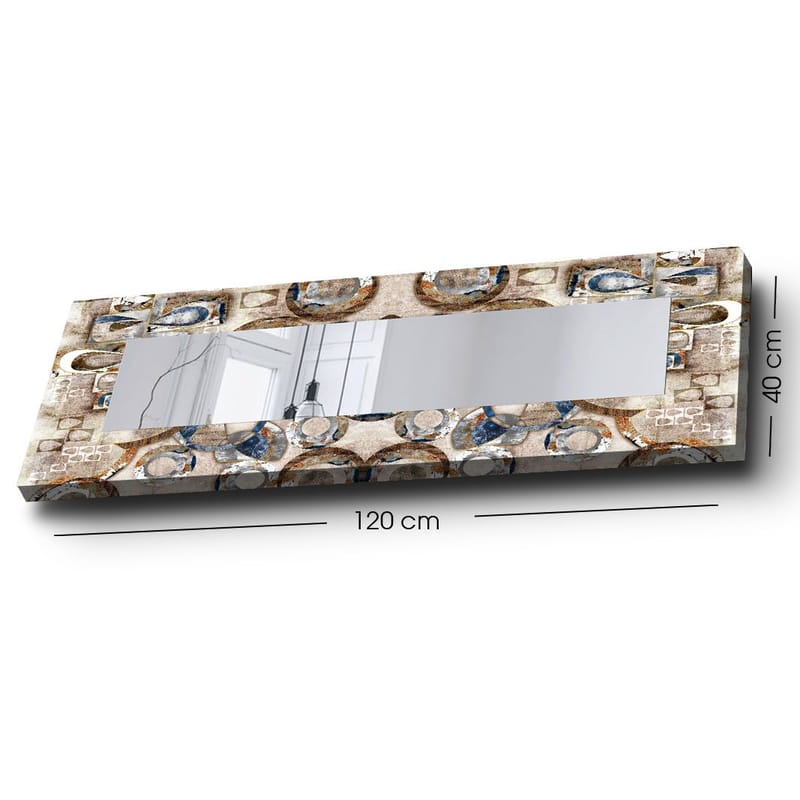 Koristepeili 40x120 cm - Monivärinen - Sisustustuotteet - Peili - Eteispeili